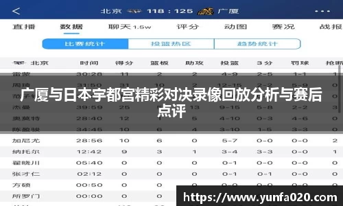 广厦与日本宇都宫精彩对决录像回放分析与赛后点评